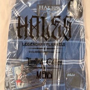 Hales Blue Plaid Flannel Shirt